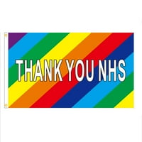 Garden Thank You NHS British flag Polyester Sport Flying Banner Printing Decor~